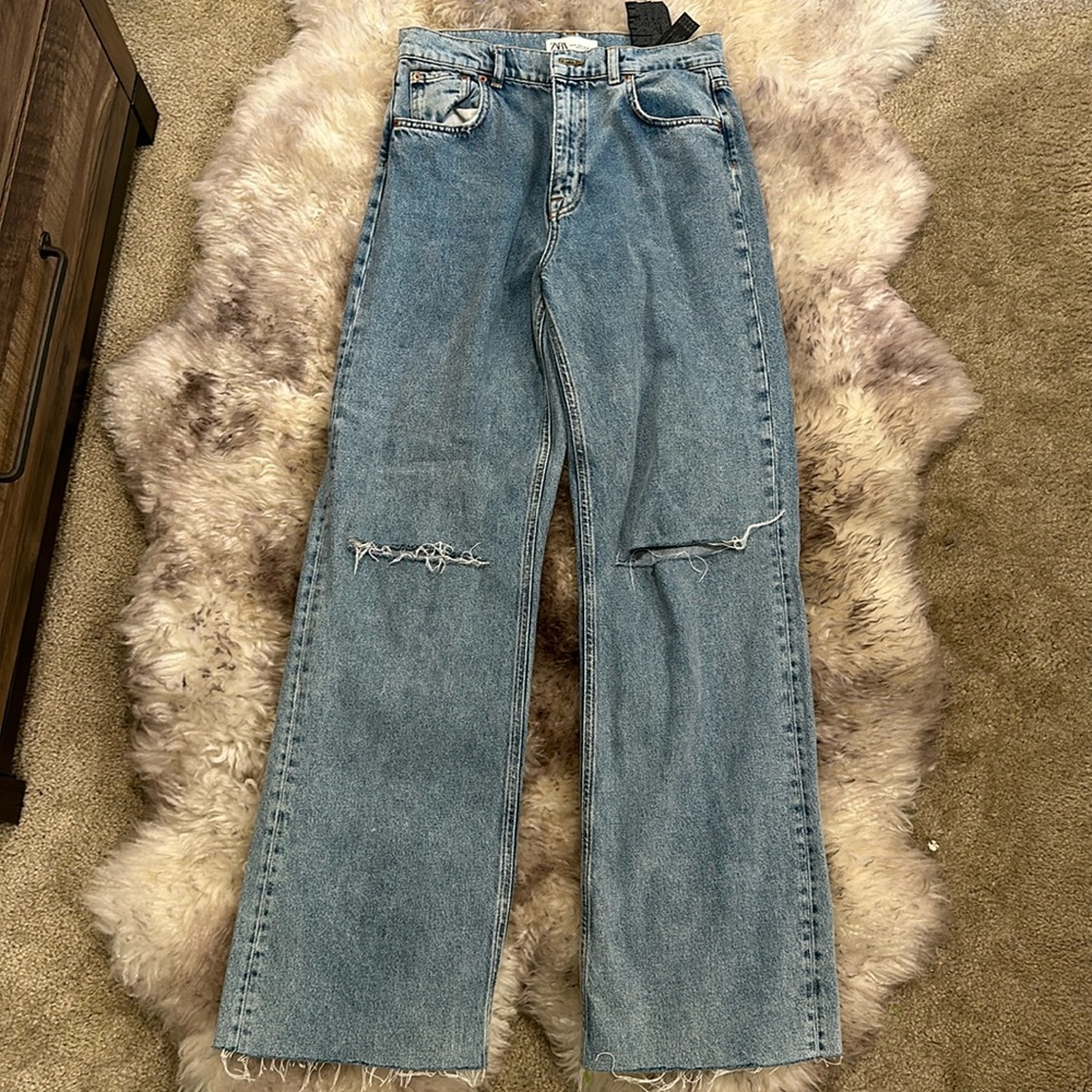 Zara wide leg high waist jeans